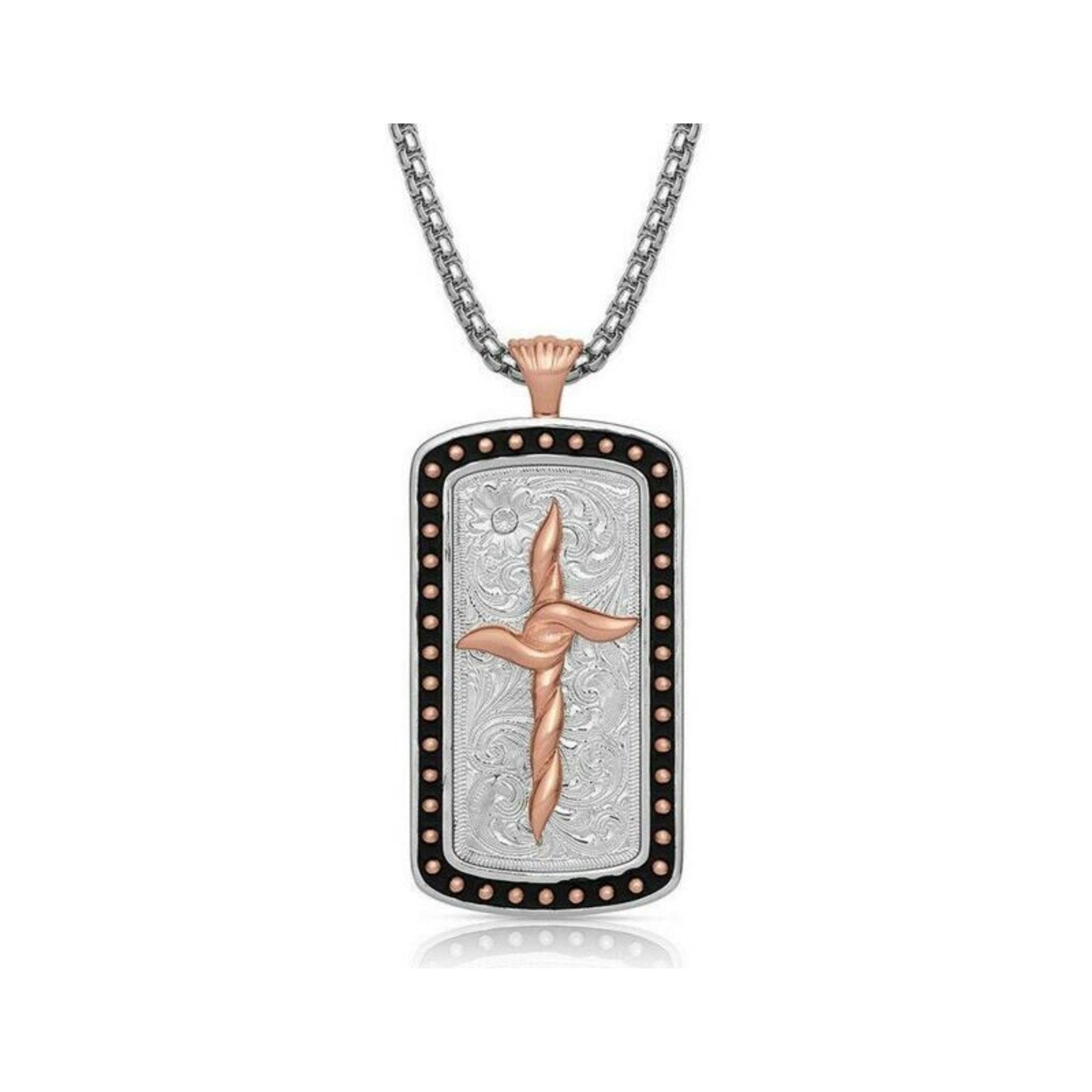 Montana SS American Legends Cross Dog Tag Necklace