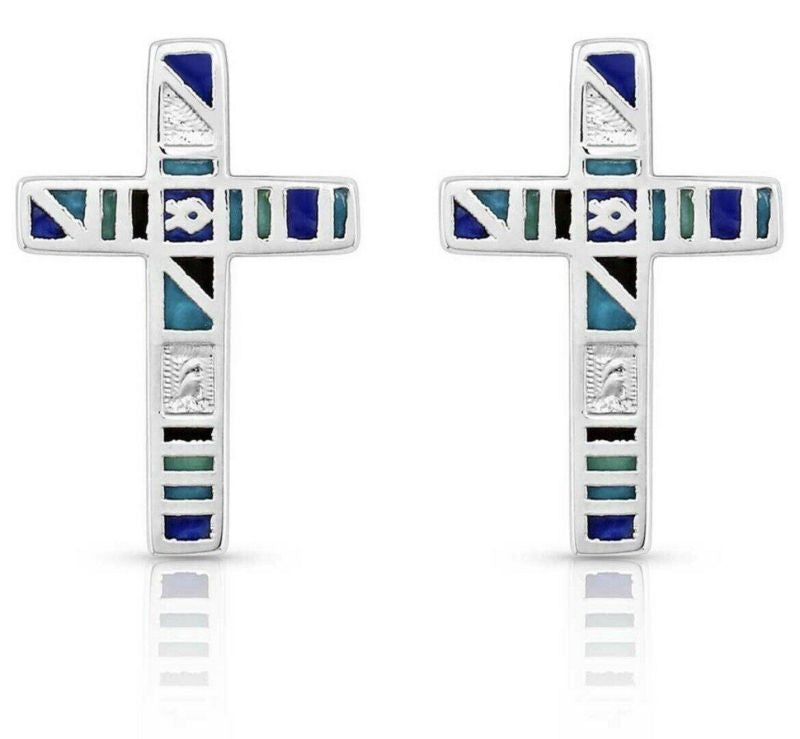 Montana SS American Legends Color Cross Earrings