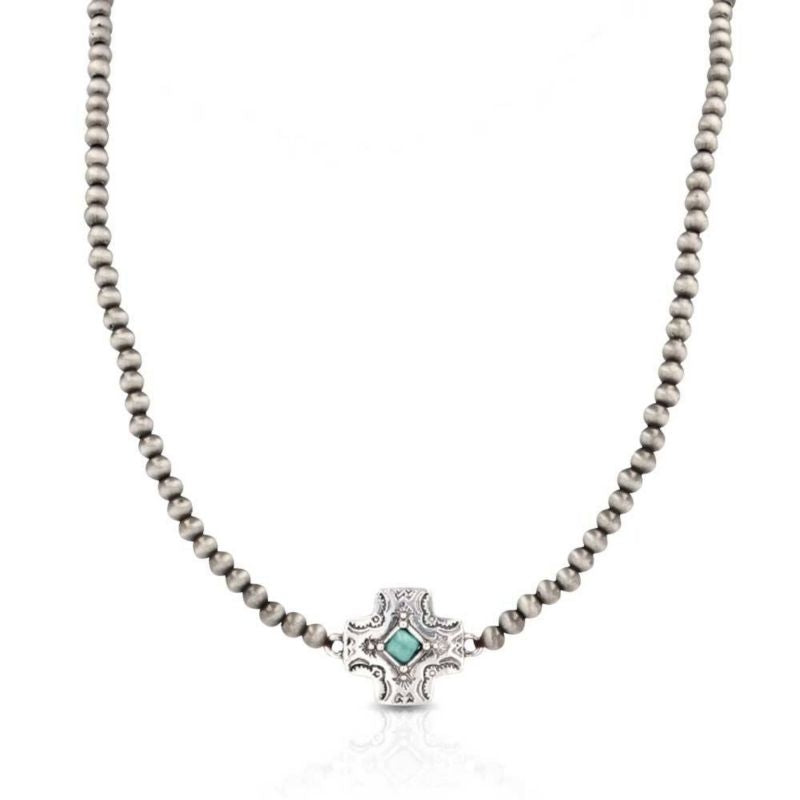 Montana SS Western Star Beaded Attitude Necklace