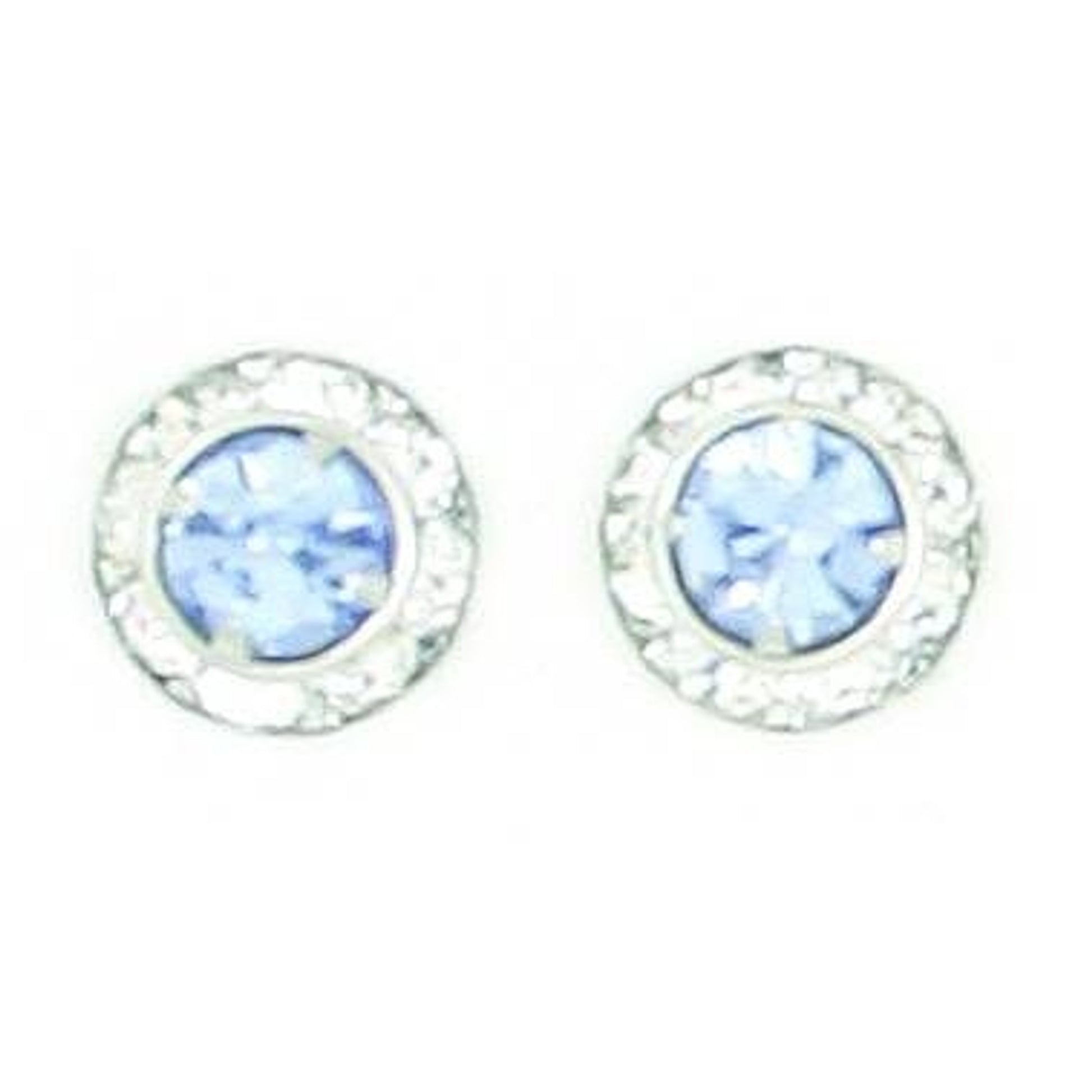 Finishing Touch Crystal Rondelle Earrings Sapphire