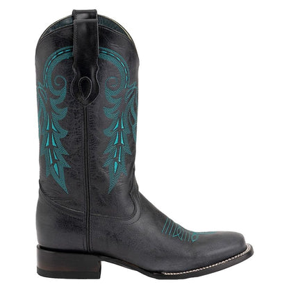 Ferrini Mens Blaze Black Sq Toe Boots