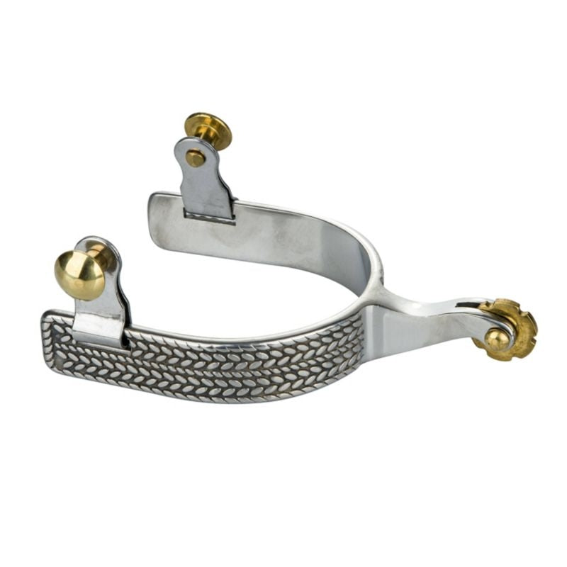 Tabelo SS Basket-Weave Roping Spurs