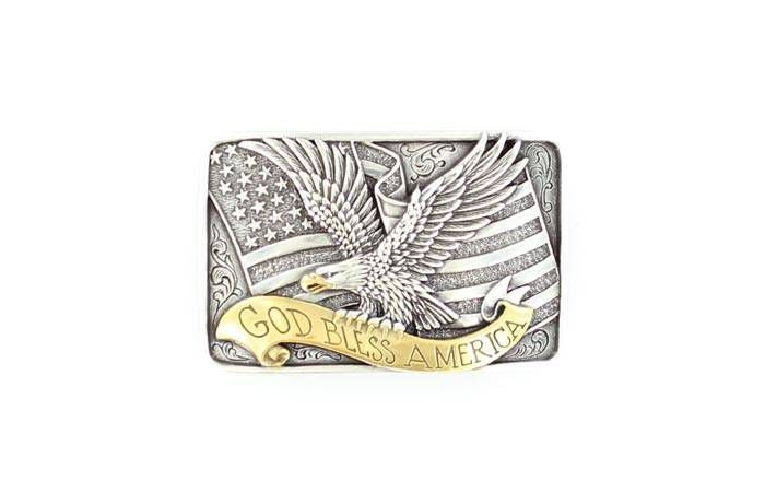 Nocona God Bless America Buckle