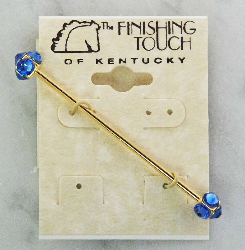 Finishing Touch Crystal Collar Bar Sapphire/Gold