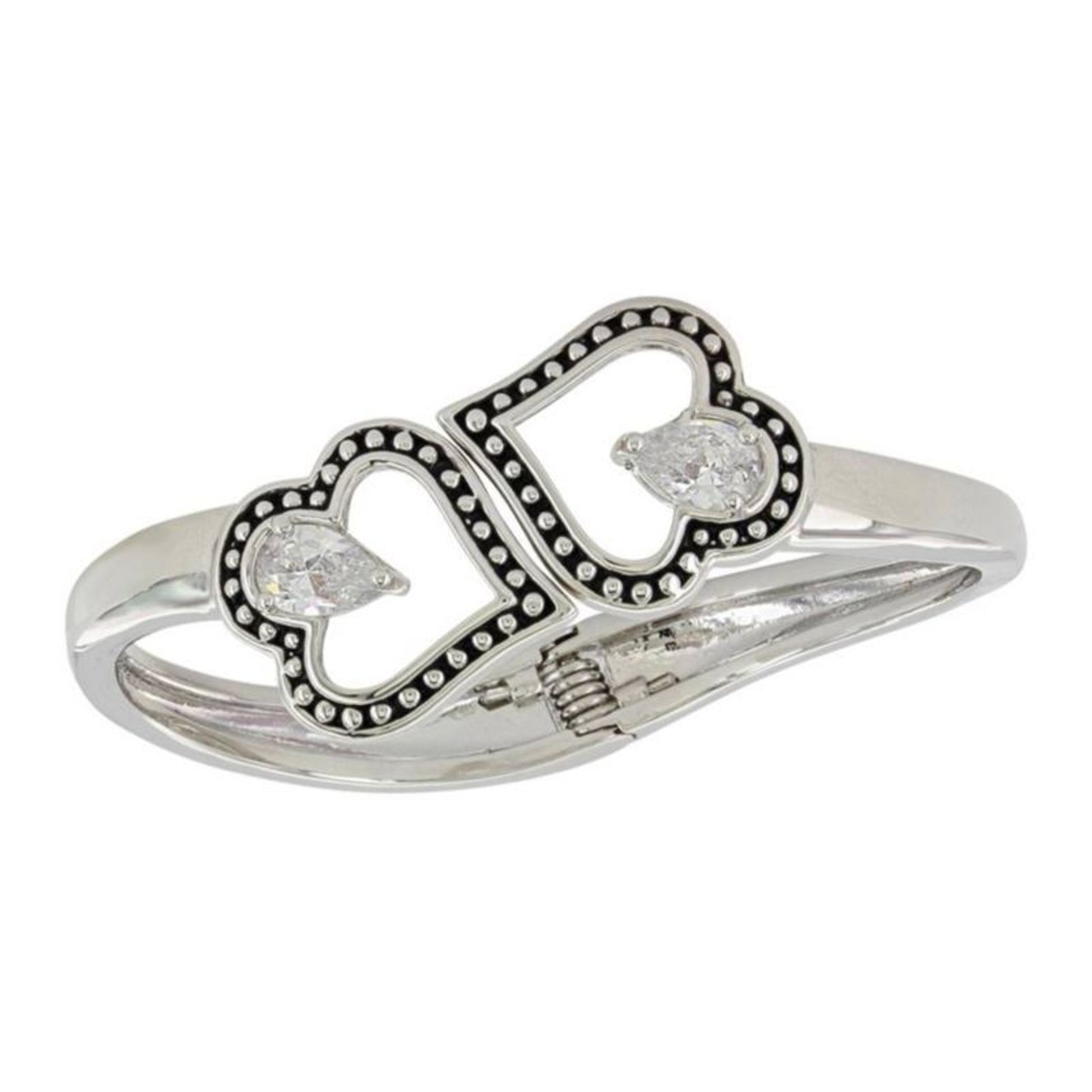 Montana Silver Clubbed By Love Hinged Bracelet