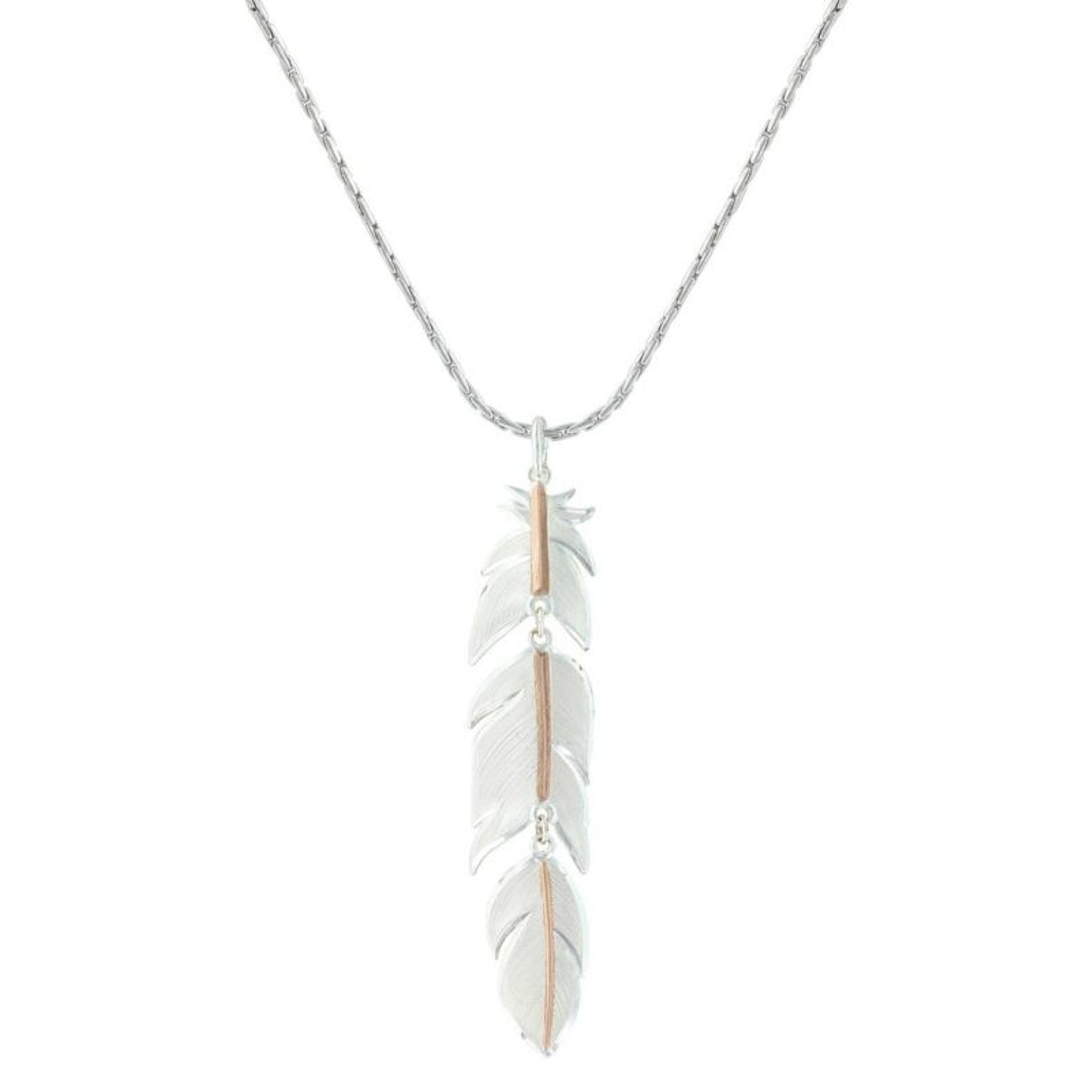 Montana Rose Gold Plume Feather Necklace