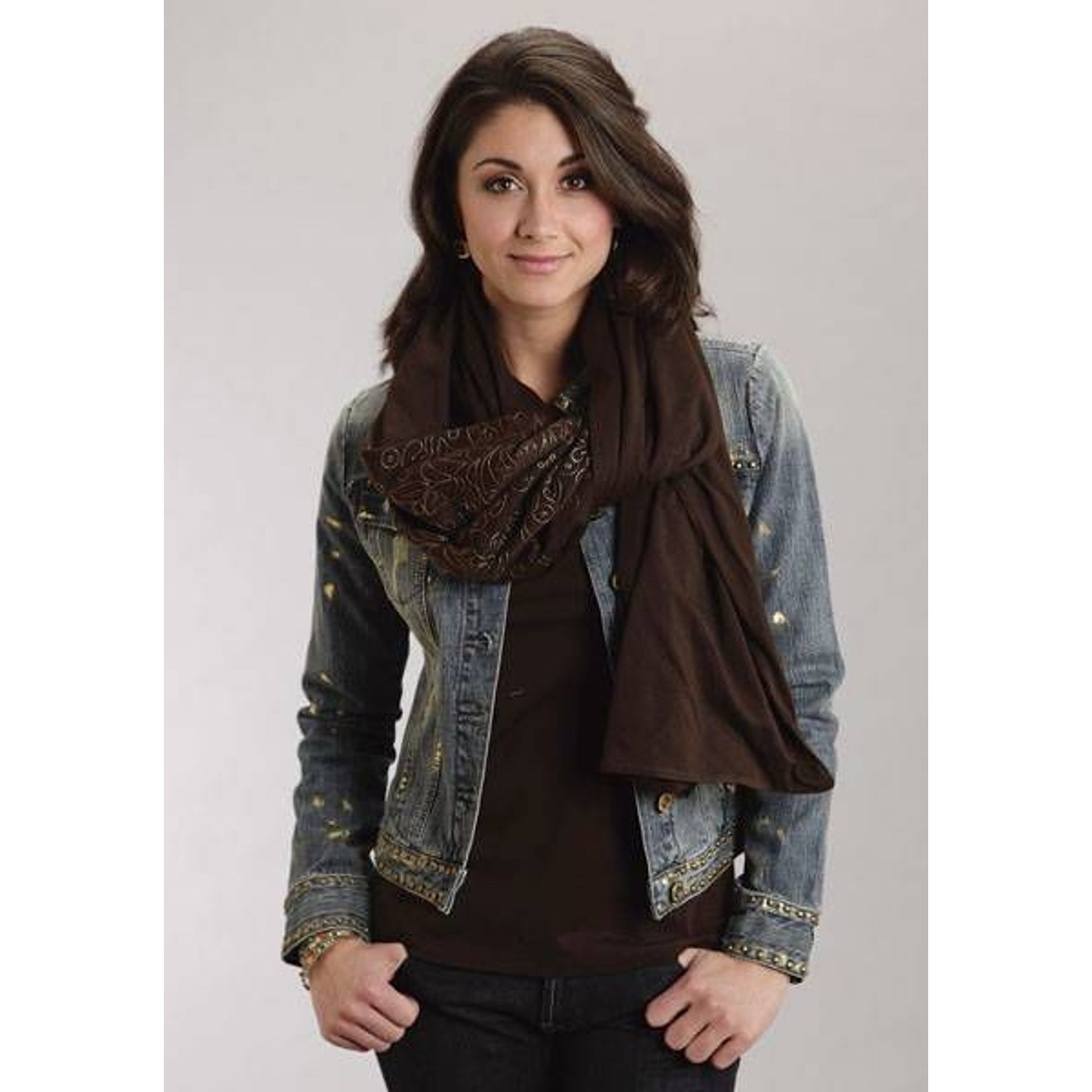Stetson Ladies Jersey Scarf Brown