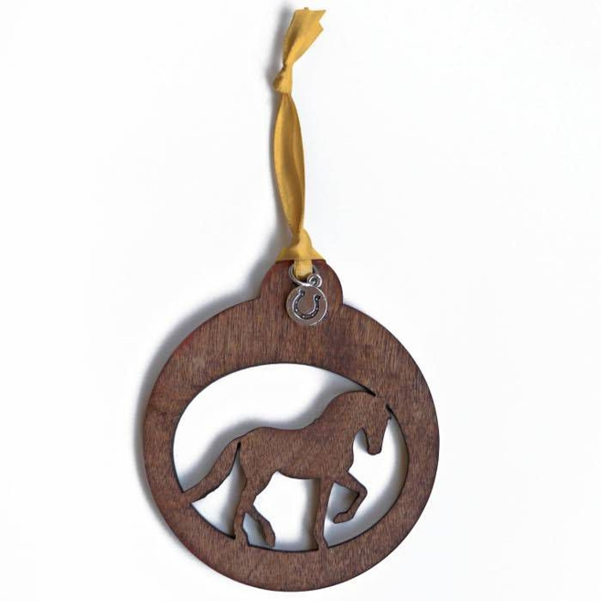Kelley Wood Dressage Horse Christmas Ornament