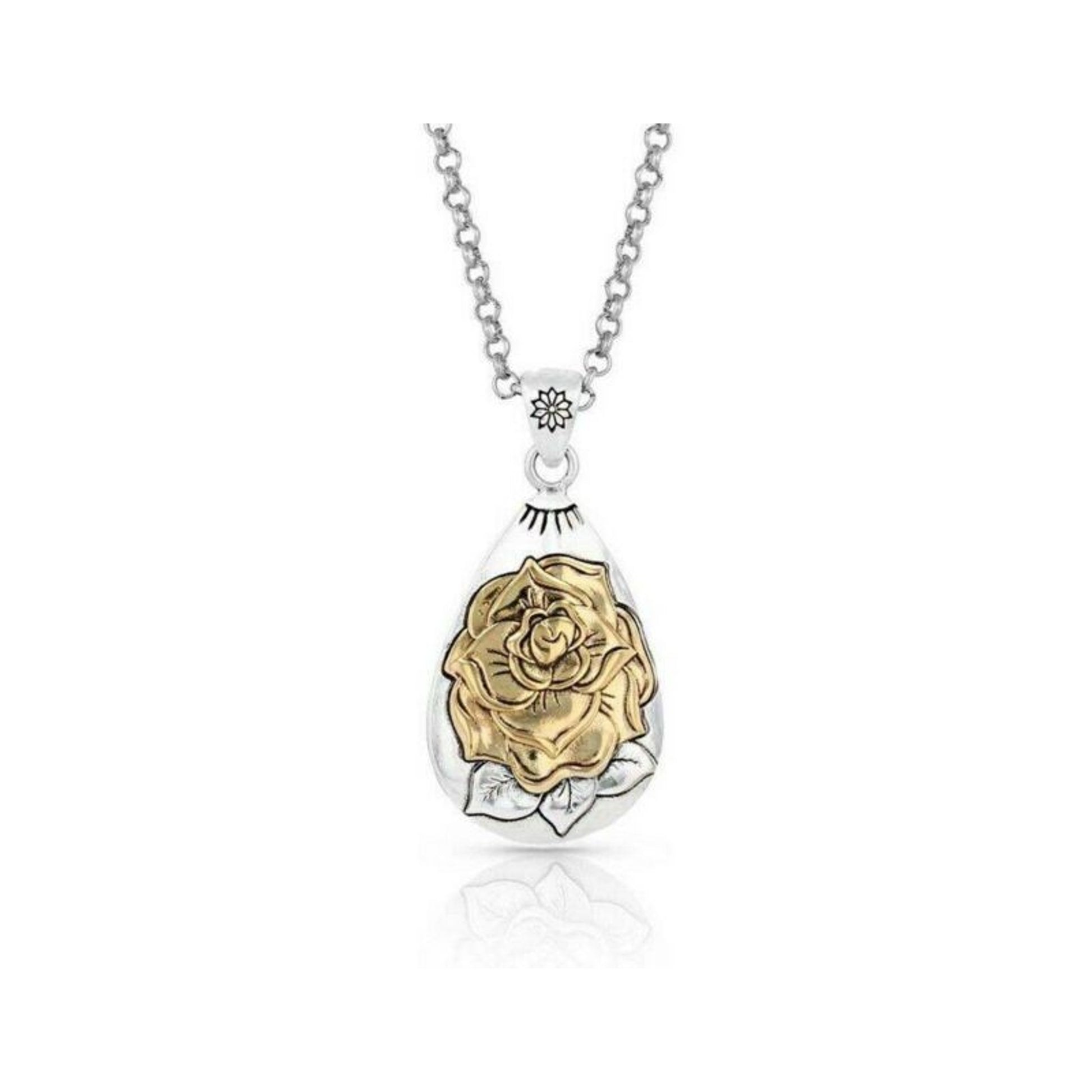 Montana Silversmiths Emerging Rose Necklace 16in