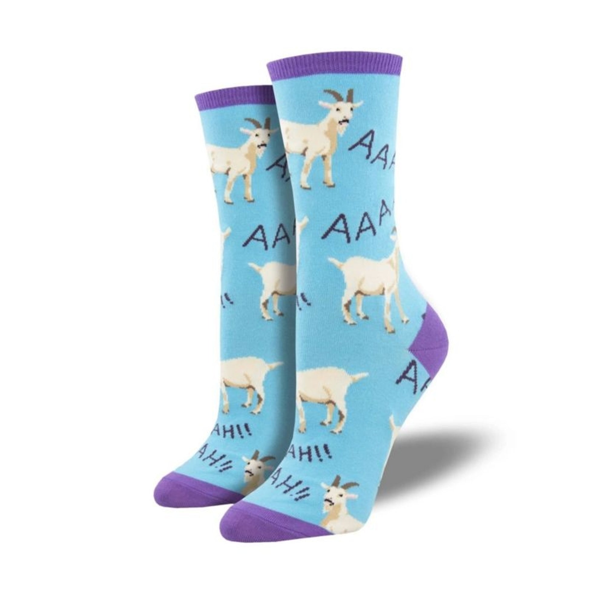 Goat Talk Socks Blue Adult