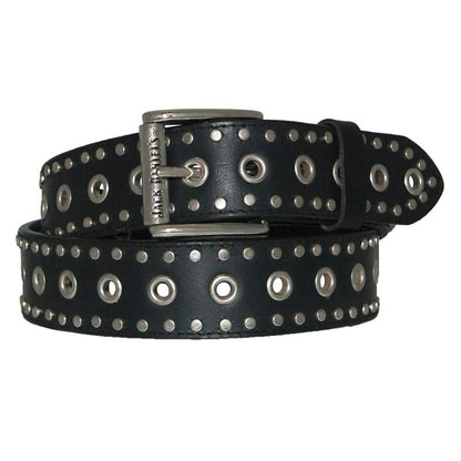 Jack Daniels Studded Leather Belt with Grommets