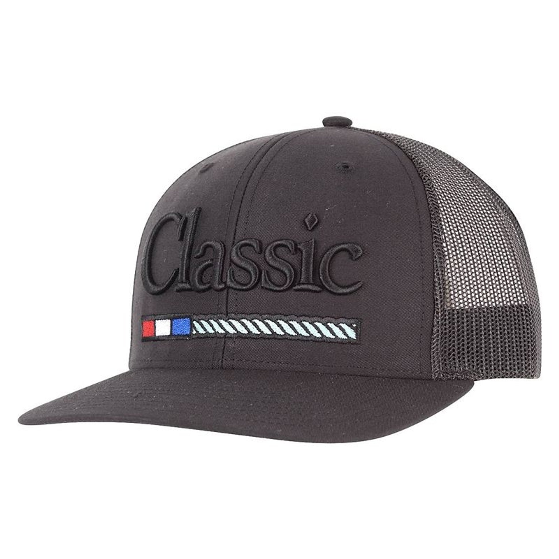 Classic Rope Mens Snapback Mesh Cap with Large 3D