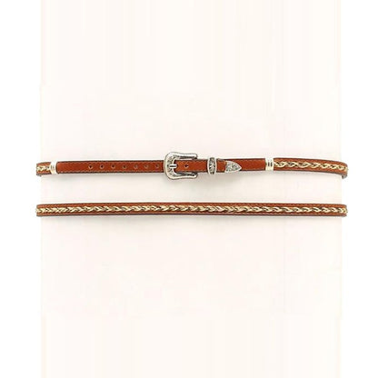 M And F Western Horse Hair Braided Hatband 3/8 Bk