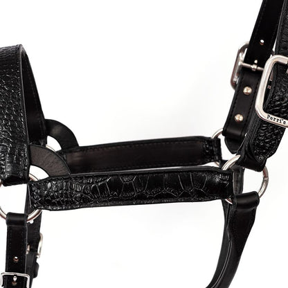 Perris Crocodile Embossed Show Halter