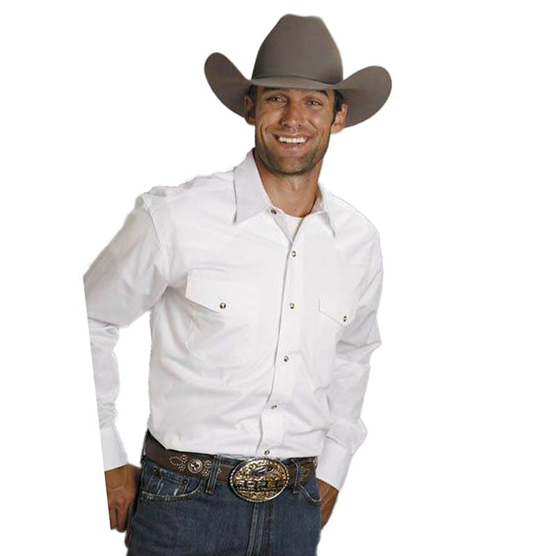 Roper Mens Amarillo Poplin Shirt XXXl Wht