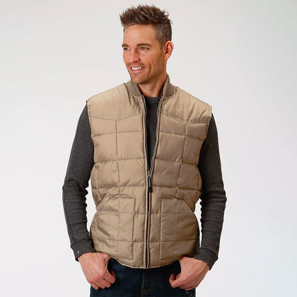 Roper Mens Rangegear Down Vest LG Khaki