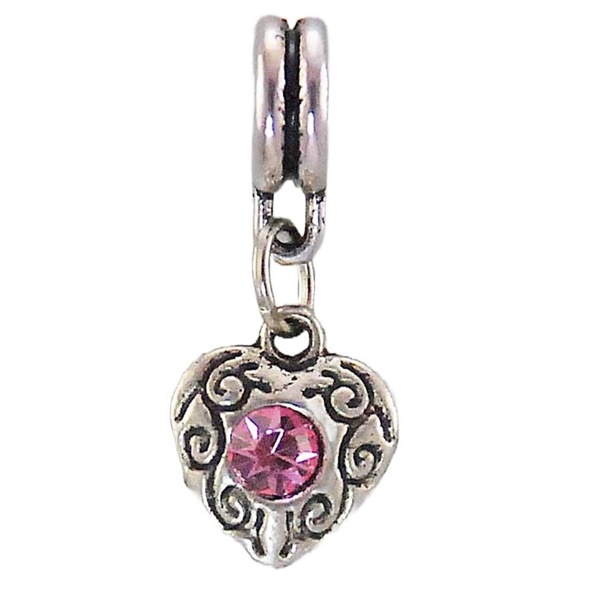 Joppa Heart with Stone Dangle Bead