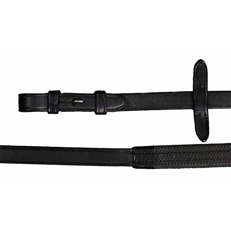 Vespucci 54 Inch Black Rubber Reins with Hookstuds