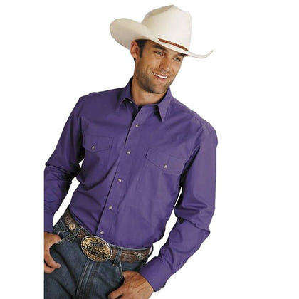 Roper Mens Poplin Shirt LS Shirt