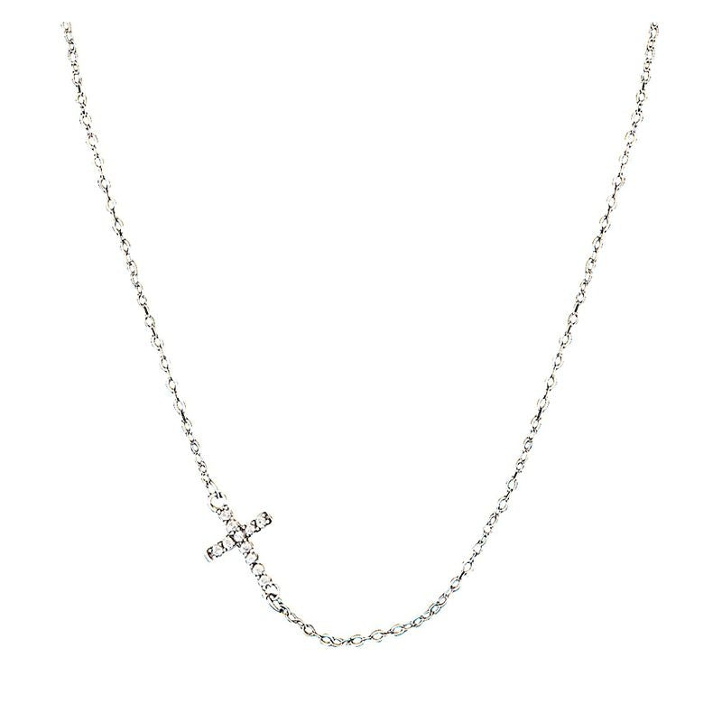 Quiet Faith Tiny Crystal Heart Choker Necklace
