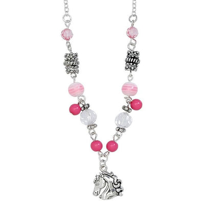 Colored Bead Necklace Aqua
