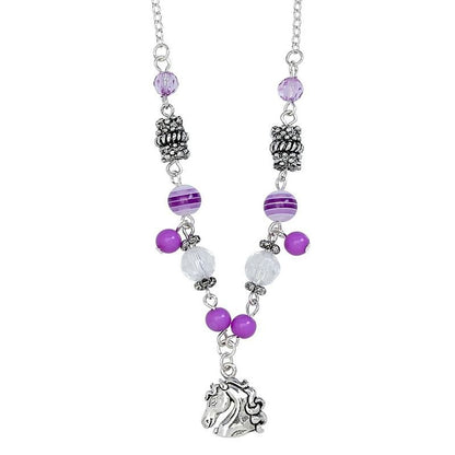 Colored Bead Necklace Aqua