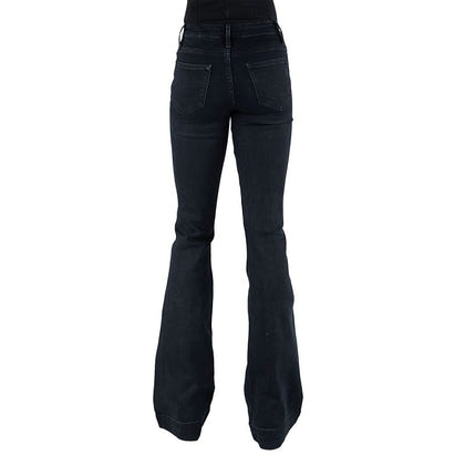 Stetson Ladies High Waist Plain Flare Jeans