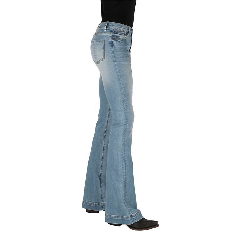 Stetson Ladies High Waist Seam Flare Jeans