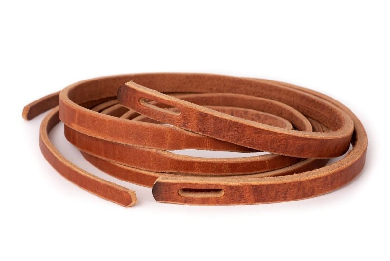 Perris Slot Tapered Leather Western Reins 8ft