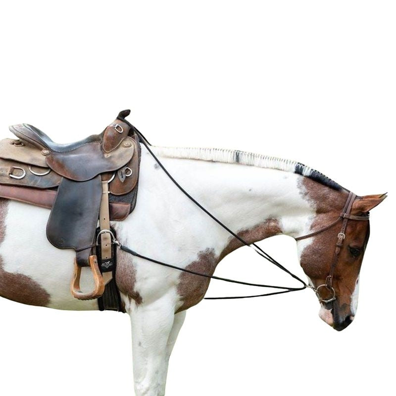 Perris Cotton Draw Reins Black