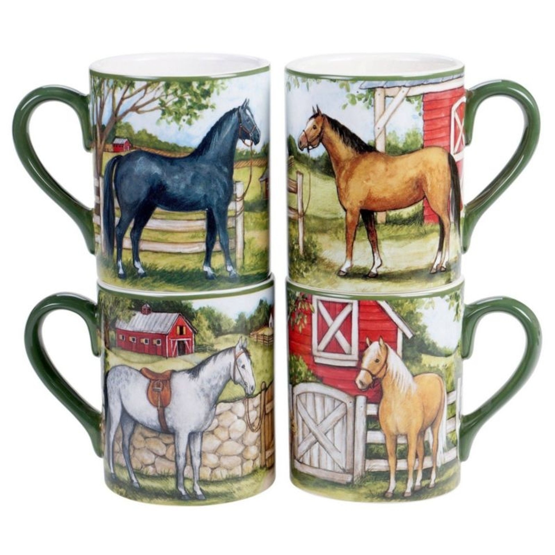 Summerhorse Mugs Set Of 4 18 Oz