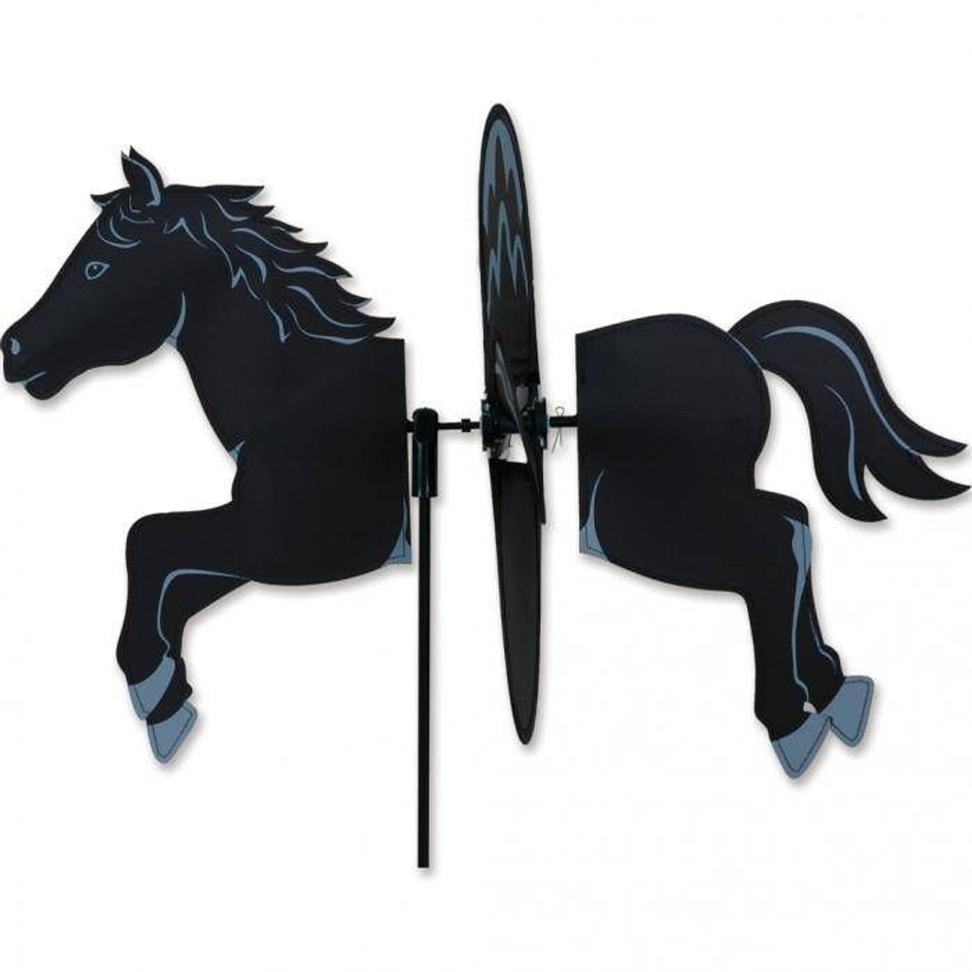 Outdoor Horse Garden Spinner Black 19In X 13 1/2In
