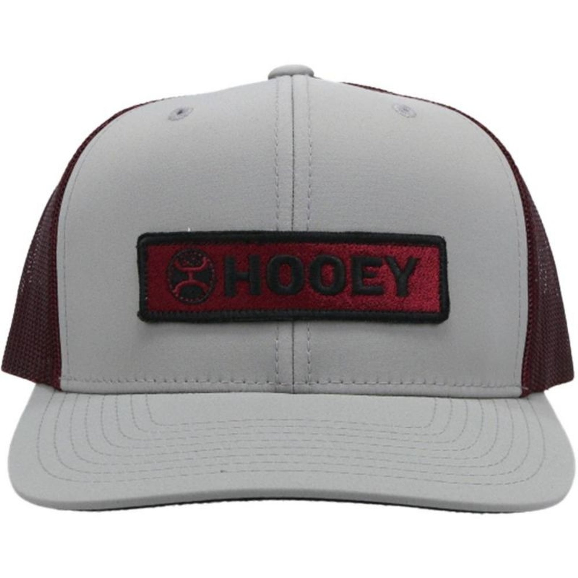 Hooey Lockup Trucker Cap Maroon/Black Patch