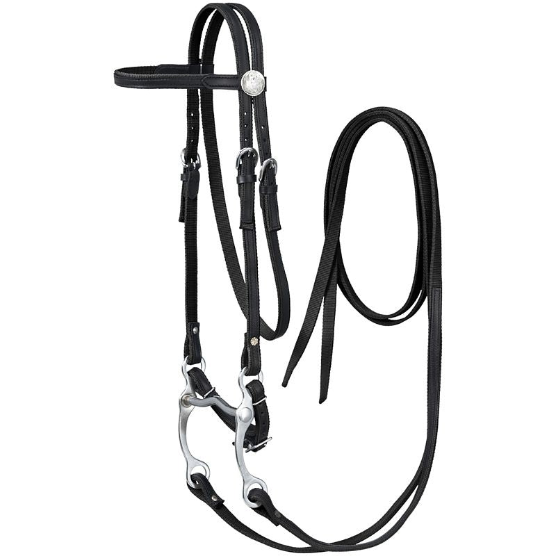 King Series Nylon Browband Bridle Leather