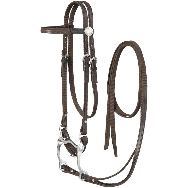 King Series Nylon Browband Bridle Leather