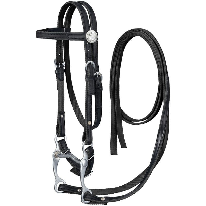 King Series Nylon Pony BB Bridle Leather
