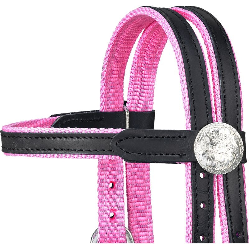 King Series Nylon Pony BB Bridle Leather