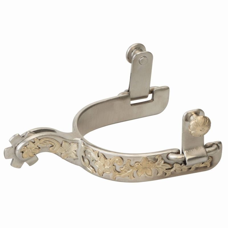 Weaver Ladeis AP Floral Ivy Rowel Spurs 3/4in