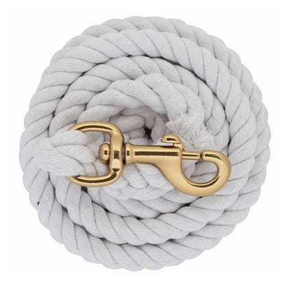 Weaver Cotton Lead Rope with Brass Plated Snap 8Ft