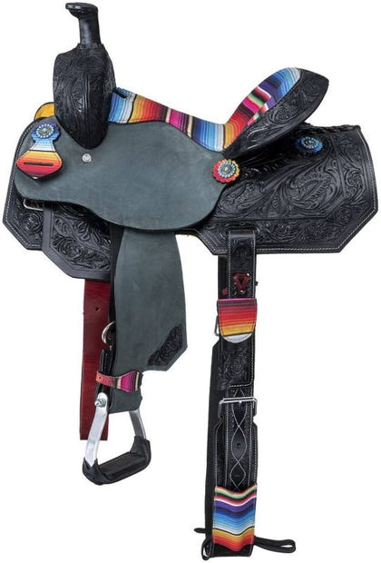 S Royal Yth Serape Barrel Saddle Pkg