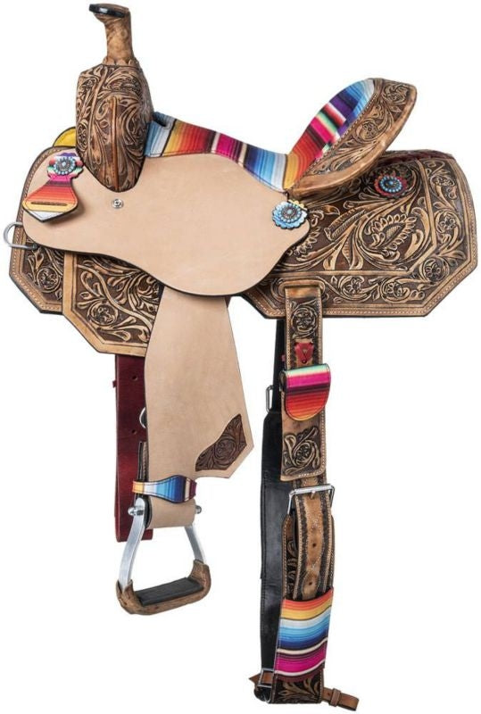 S Royal Yth Serape Barrel Saddle Pkg