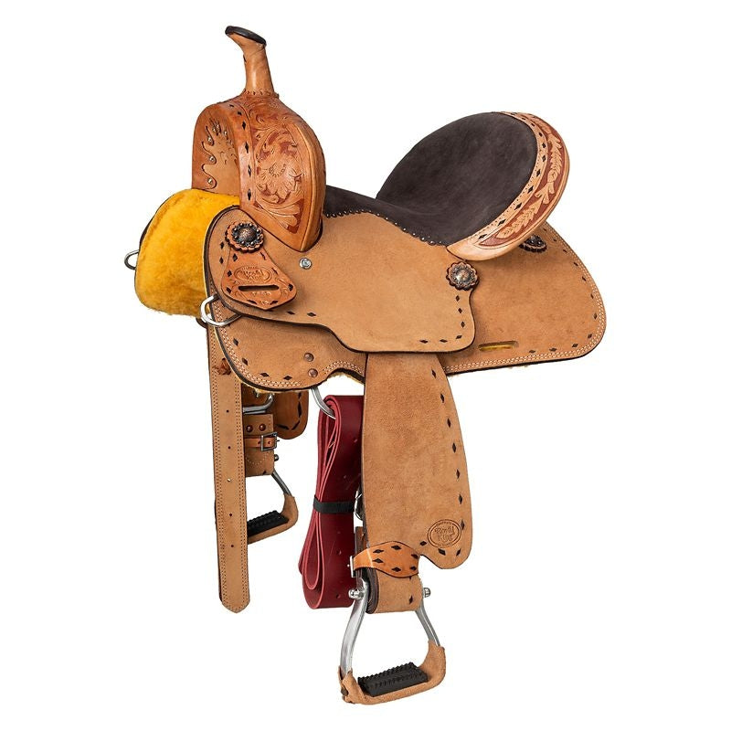 Royal King Youth Reno Rough Barrel Saddle Pkg