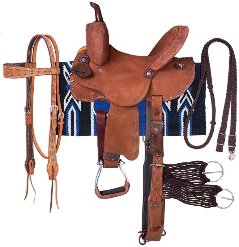 Royal King Medina Roughout Barrel Saddle Pkg