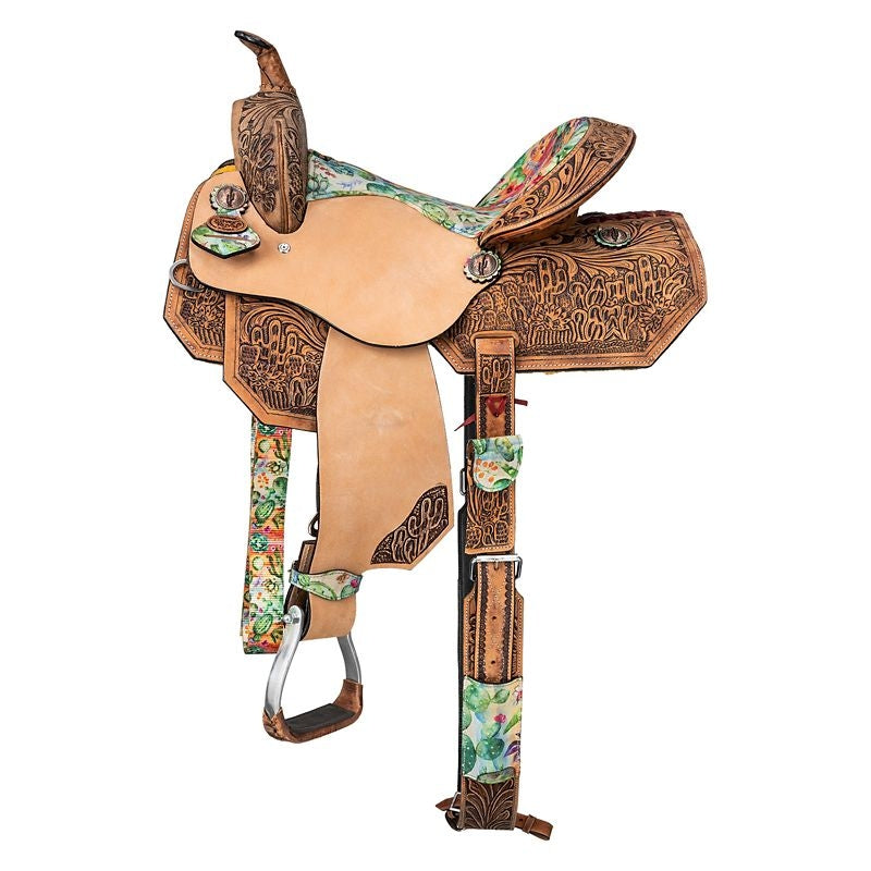 Silver Royal Youth Cactus Barrel Saddle Pkg