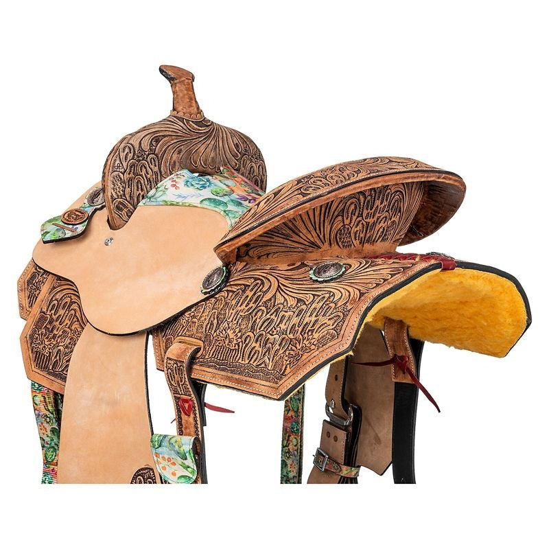 Silver Royal Youth Cactus Barrel Saddle Pkg