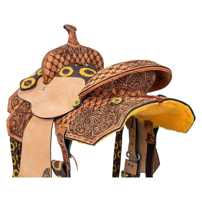 Silver Royal Youth Sunflower Barrel Saddle Pkg