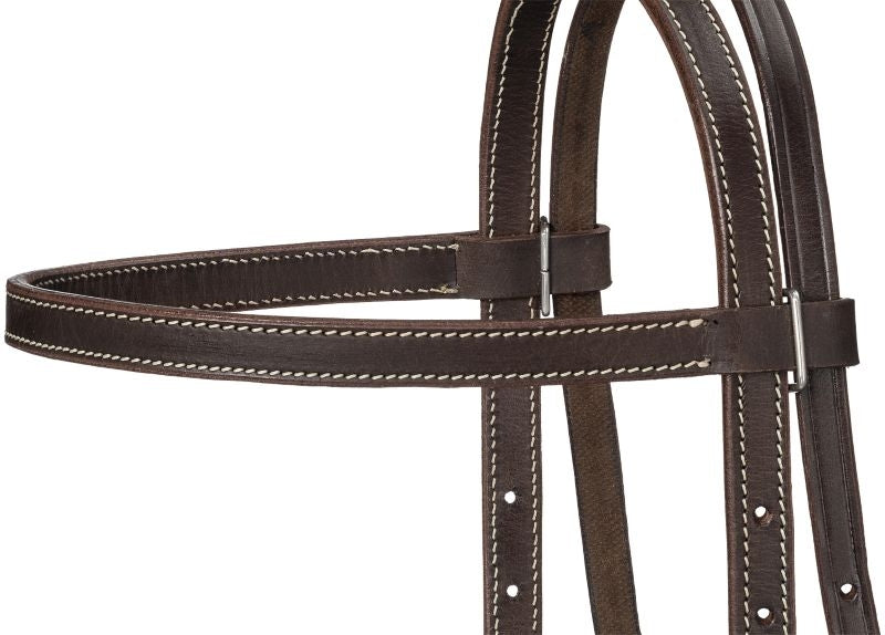 Royal King Pln Leather Browband Headstall