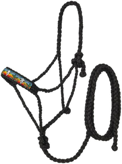 Tough1 Beaded Mule Halter w.Lead