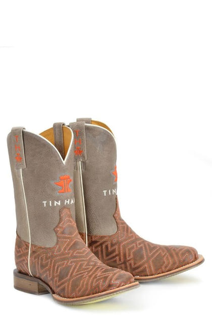 Tin Haul Mens Puzzler Sq Toe Boots