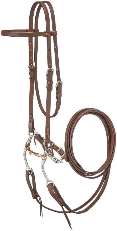 Royal King Browband Bridle Set with Copper Snaffle